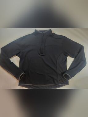 Columbia Titanium Womens Black 1/2 Zip Long Sleeve Pullover Jacket Size Large